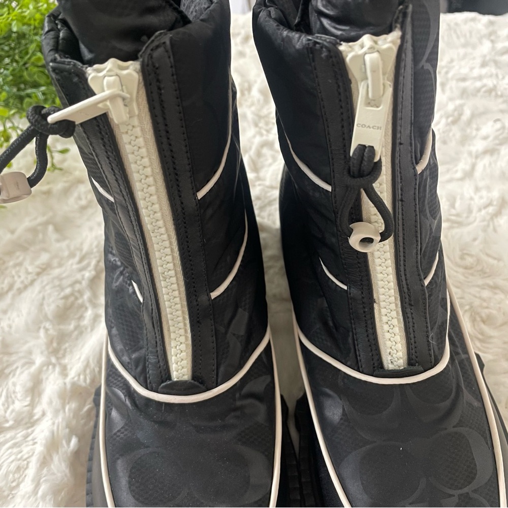 COACH Leona Monogram Nylon Ankle Boots - Picture 11 of 16